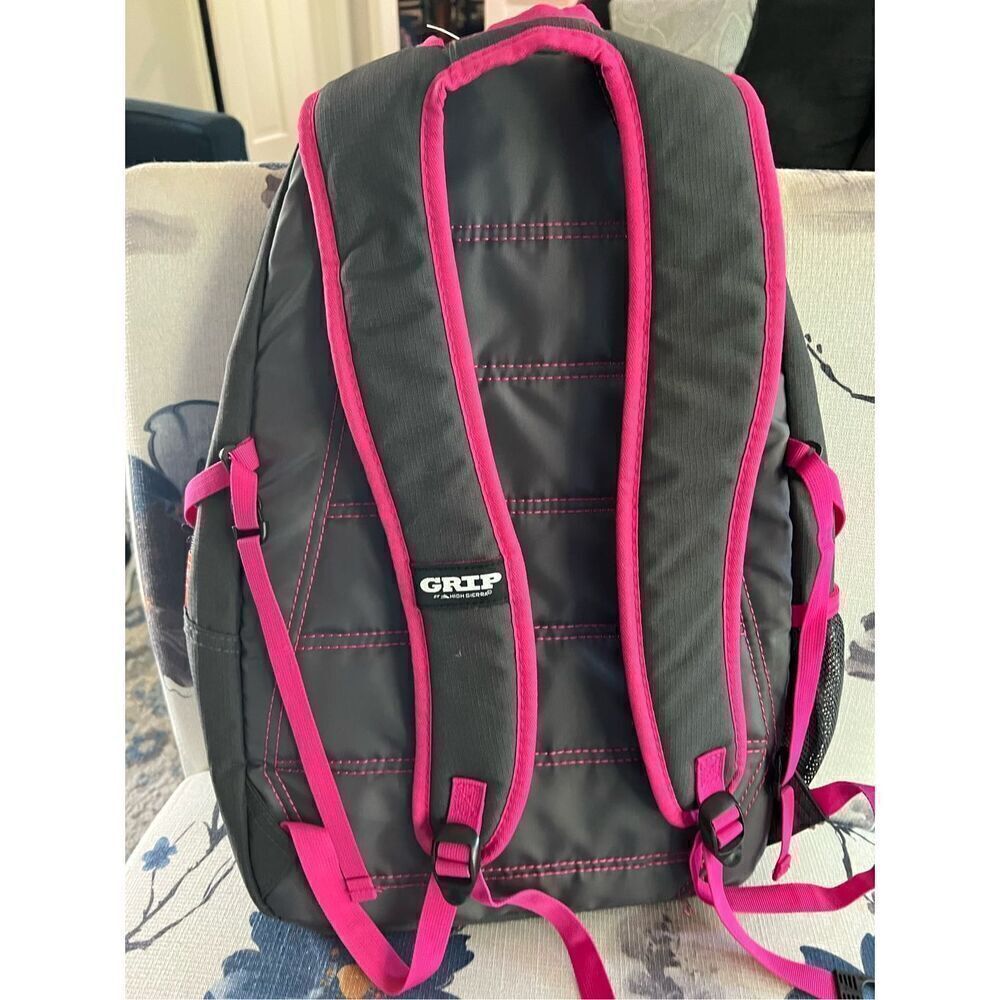 High Sierra Grip Pink and Gray Large Backpack - Picture 7 of 12